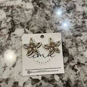 Cameron McIntosh Designs Star Earrings Beaded Studs
